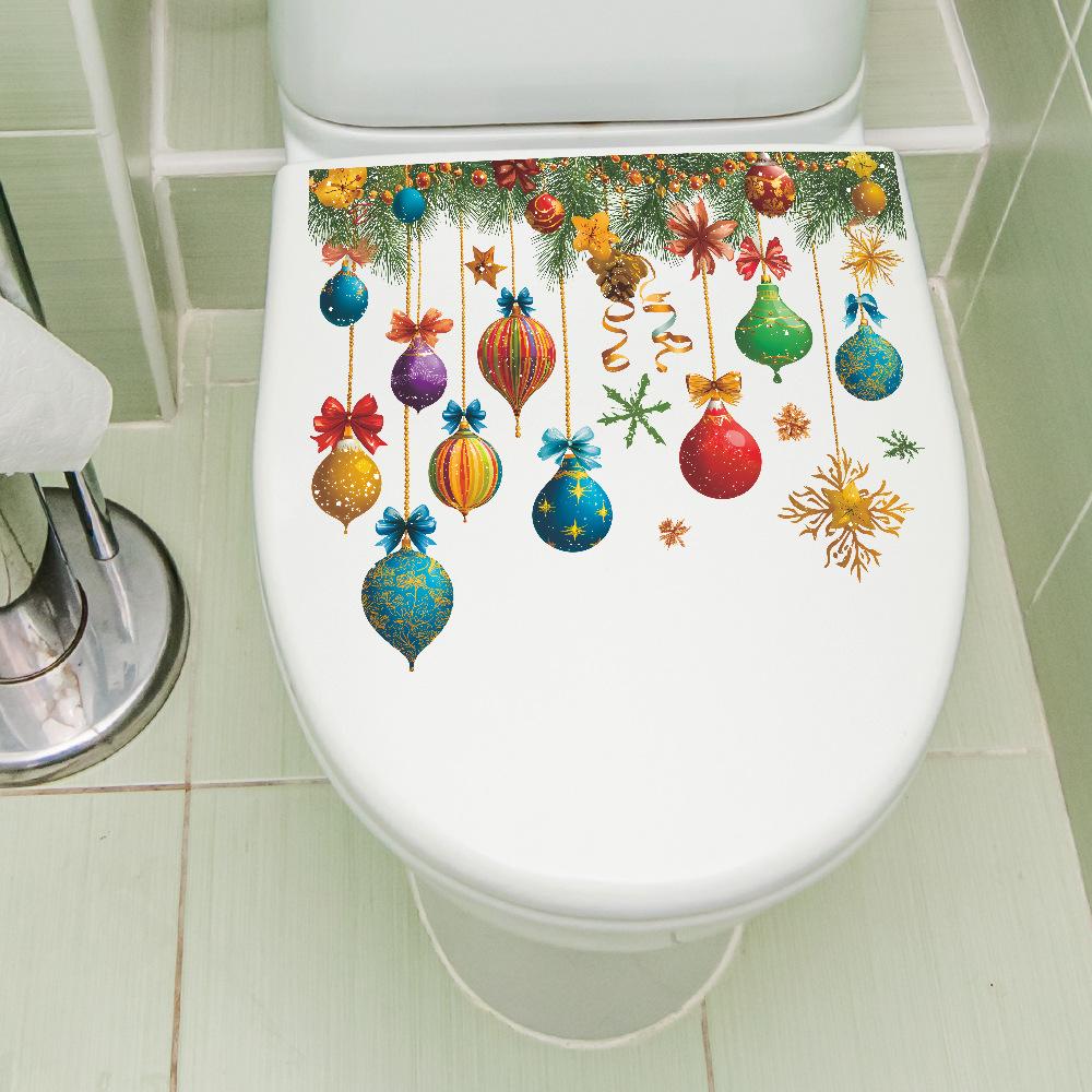 Рождественские подвесные шары, Наклейки для украшения и благоустройства ванной и туалета