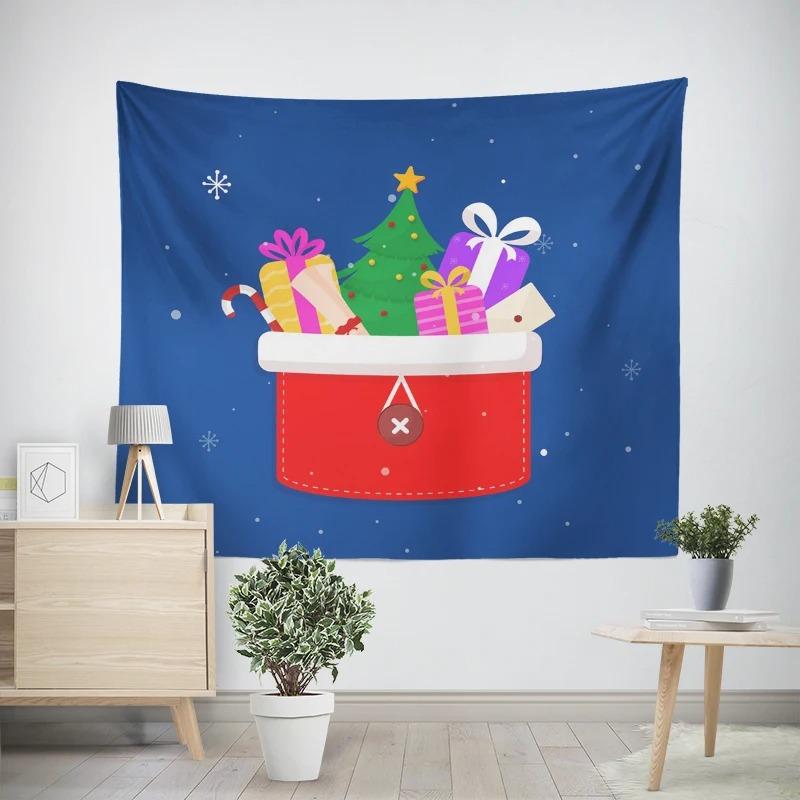 Рождество Новый год Рождественская елка Узор Гостиная Спальня Декоративный гобелен