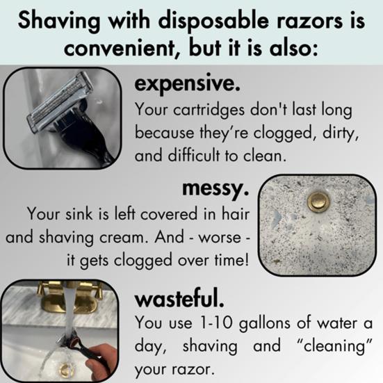 Razor Rinser No Electricity Required Universal Men Shaver Beard Hair Remover Trimmer Blade