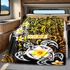 Polynesian Plumeria Customize Your Name Rv Blanket Comfortable Soft Lightweight Allseason Multipurpose Blanket For Travel Camping Picnics Sofas Rvs