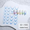 Gradient French Crescent Smile Nail Stickers - Simple & Versatile Design