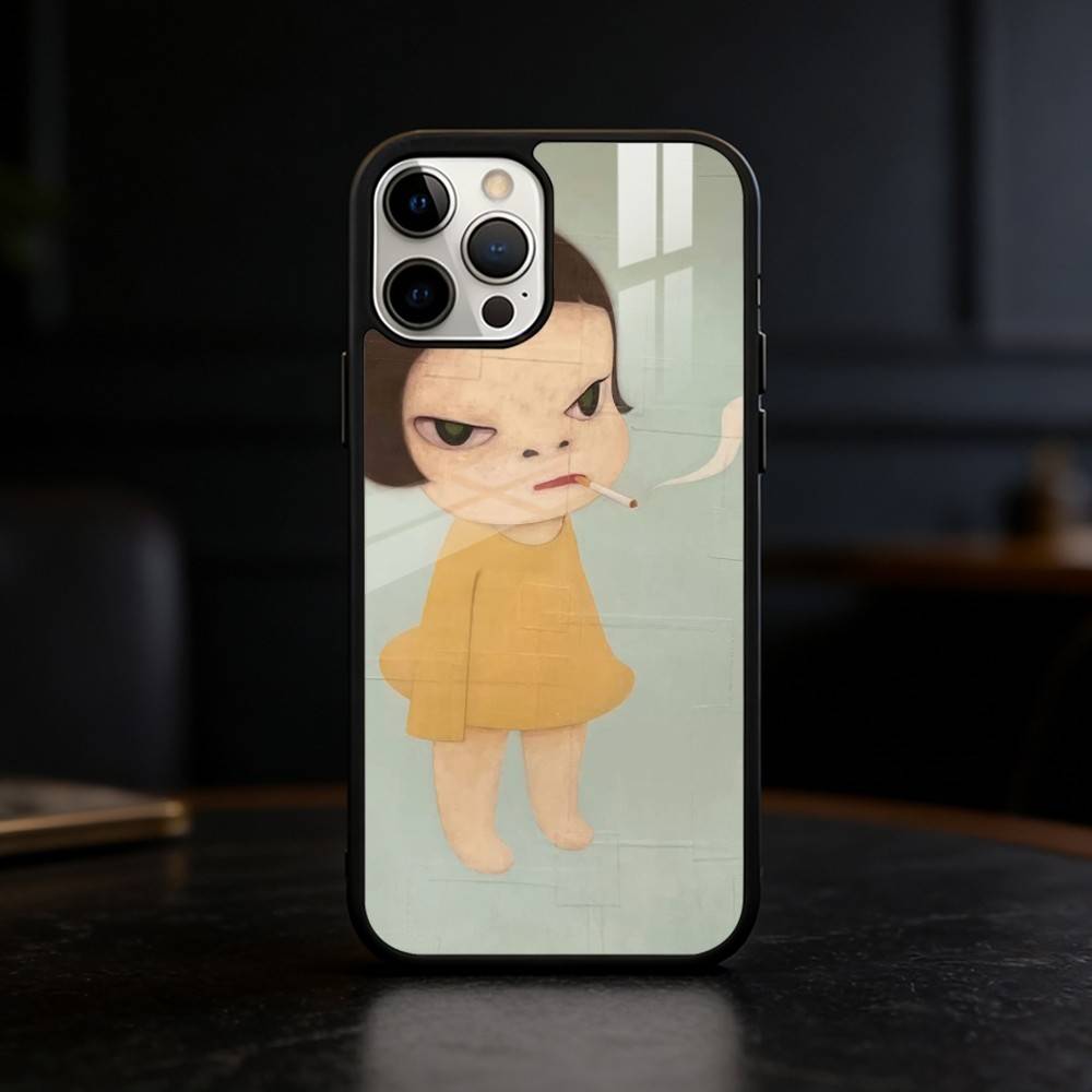 Cute Y-Yoshitomo Nara Phone Case For iPhone 17 16 15 14 13 12 Pro Max Plus for Mirror Wireless Magnetic Cover