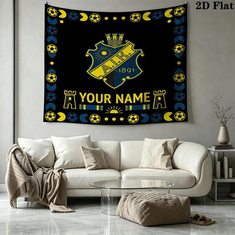 Custom Name AIKPrinted Tapestry – Wall Hanging for Bedrooms, Dorms, and Home Decor