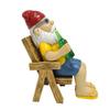 Открытый сад Санта-украшение милый ремесло из смолы устойчивый к атмосферным воздействиям стул фигурка карликового гнома статуэтка Скульптура двор газон украшение для рабочего стола