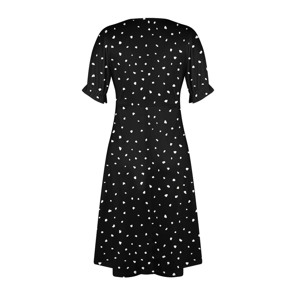 Beach Dresses For Women Spring Summer Elegant Wrap V Neck Floral Boho Dress Flowy Ruched Hawaiian Maxi Dress