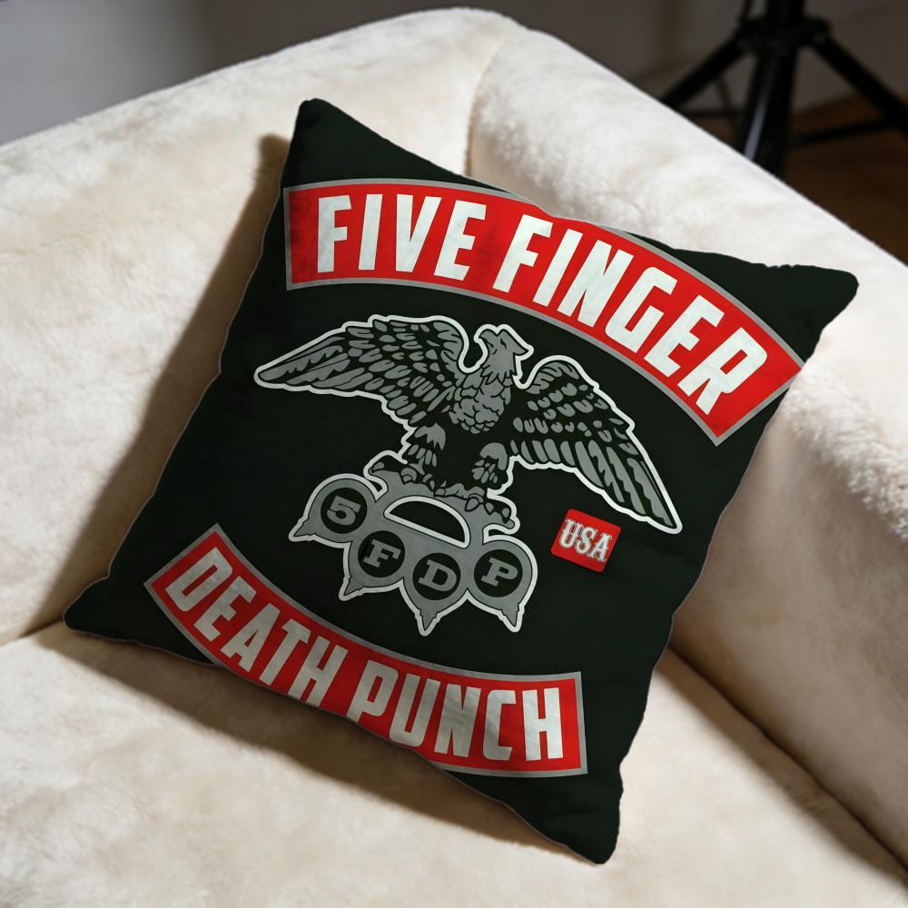 Модная декоративная наволочка для подушки FFive Finger Death Punch, мягкая, подходит для спальни, дивана, автомобиля, путешествий