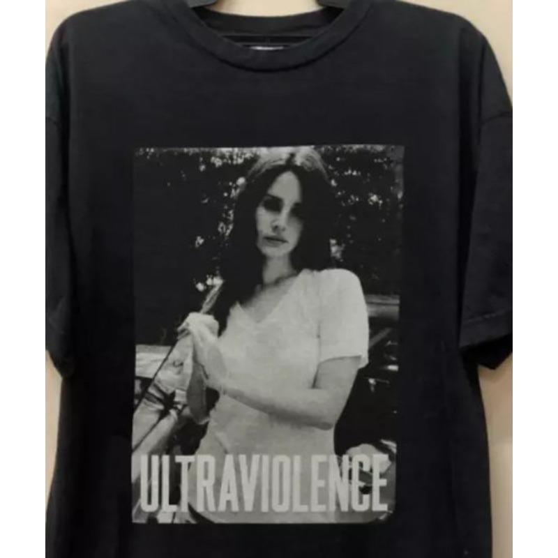 Lana Del Rey Album Tshirt Lana Del Rey Pattern Unisex Tshirt Summer New Retro Casual Unisex Fashion Y2K Tshirt