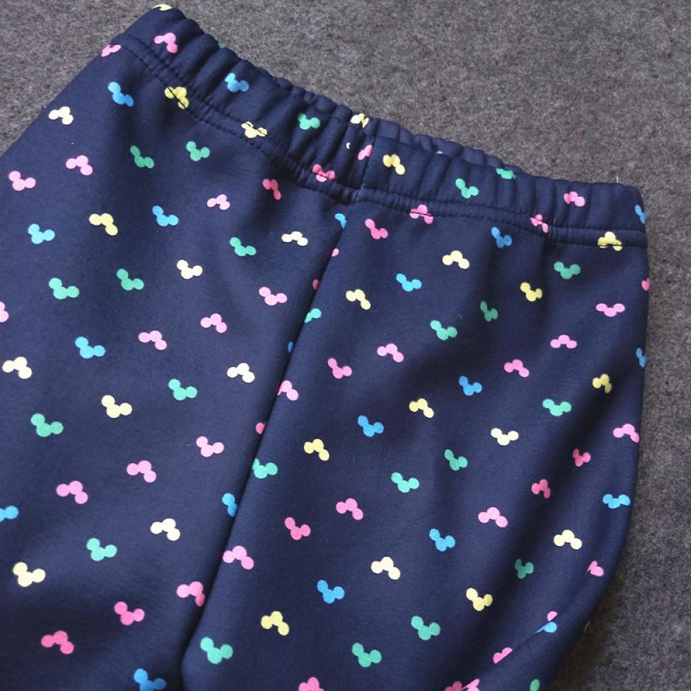 Леггинсы для девочек, красочные леггинсы с героями мультфильмов, бархатные брюки для девочек, кружевные теплые брюки для подростков