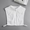 Women Lace White Fake Collar Detachable Doll Collar Women Vintage Lace Shirt Collar Blouse Top False Blouse Half Shirt