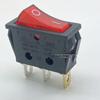 LECI RS606B Boat Rocker Switch, 4-pin, 32x14mm, red light, three-leg, multi-certification, 16A 250V