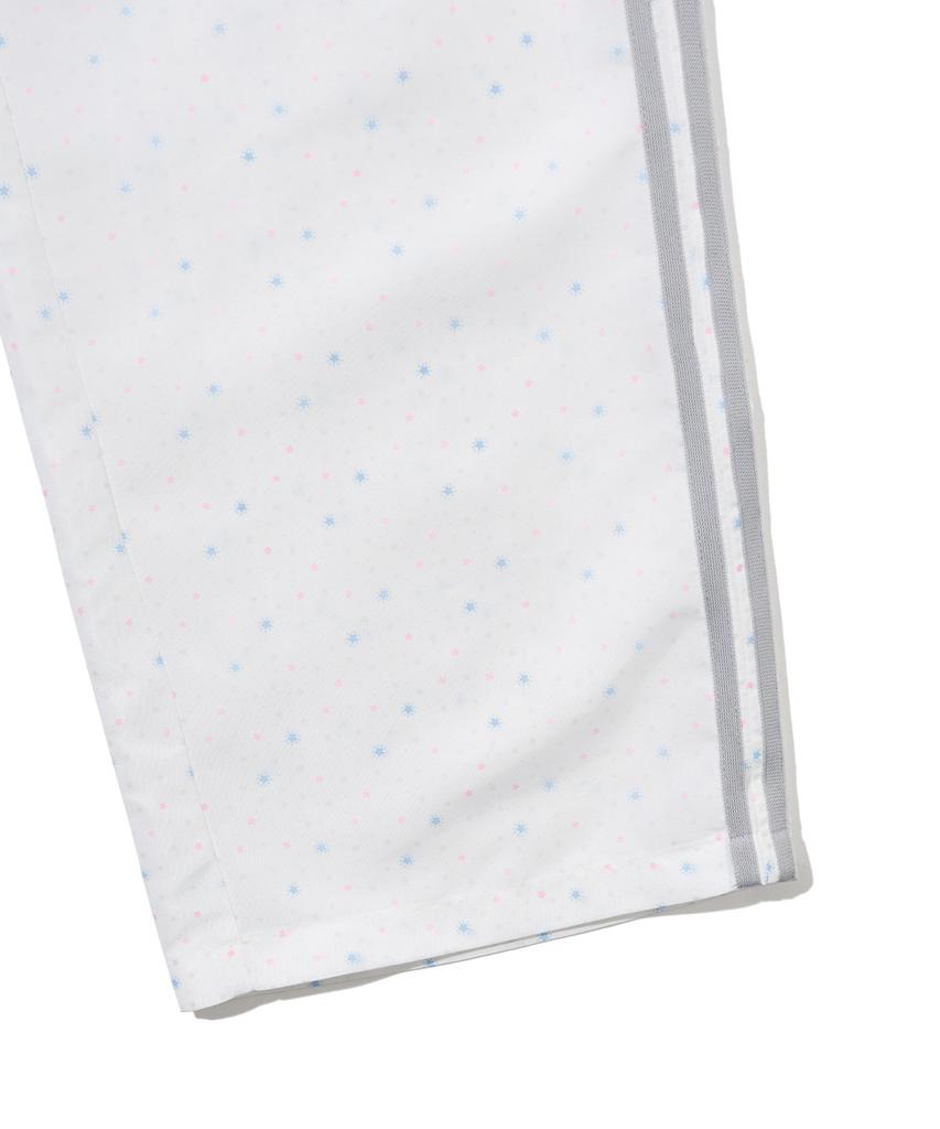 YOUHEE Star Pattern Layered Banding Track Pants_White