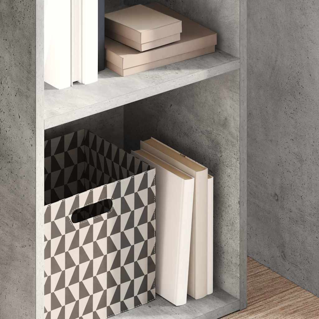 Bookshelf Concrete Grey 40x30x152 cm Engineered Wood
