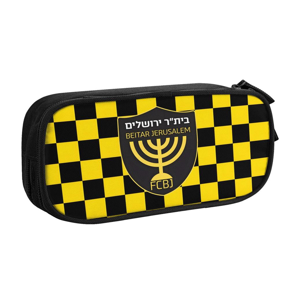 Footbally Beitar Jerusalem FC Soccer Pencil Case for Boy Girl Large Capacity Pen Box Bag School Accessories