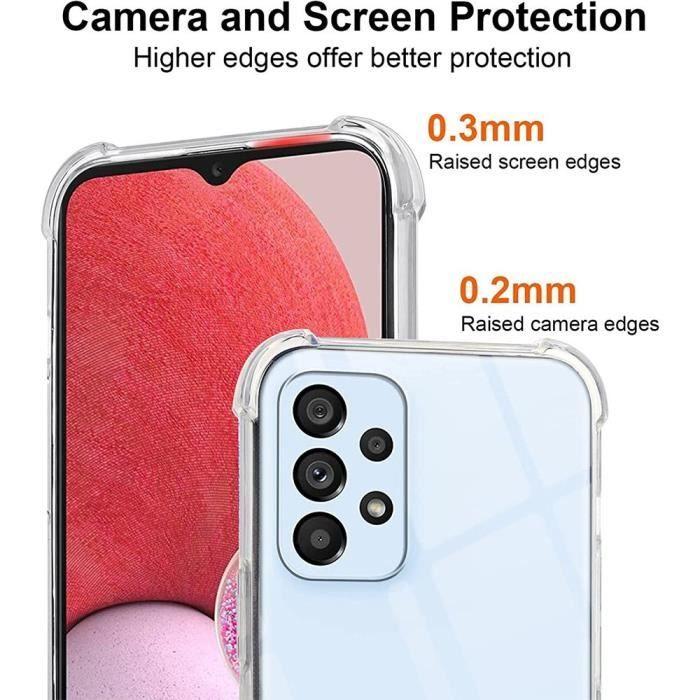 Coque Bandoulière pour Samsung Galaxy A24 - Coins Renforcés Anti-Rayure Souple + Bandoulière Bleu Marine