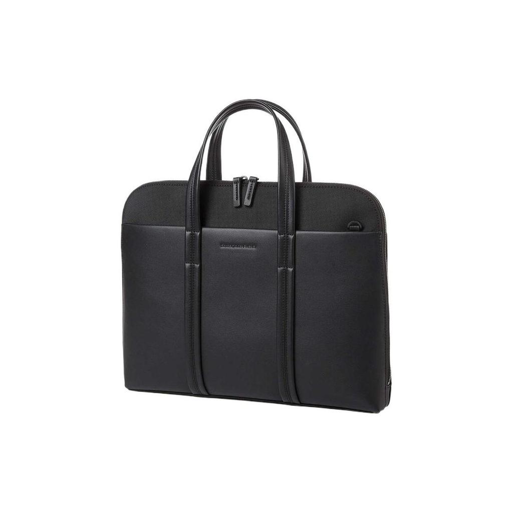 Samsonite Джефферсон Текстурированный Логотип Полоска Стеганый Однотонный Молния Полиуретан Портфель Сумка для ноутбука На плечо Через плечо Тоут Унисекс сумки QU5-09003