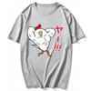 Unisex Cotton TShirt Hilarious Buff Muscular Chicken with Japanese Exclamation Text Print Funny Gym Lifestyle Casual Street Tees