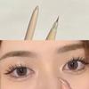 Double-Ended Eyeliner Pen with Pearlescent Shine, Matte Natural Light Brown Ultra-Fine Eyeliner and Shadow Pen for Beginners