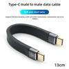 65W Fast Charge Type-C Public To Public Data Cable Ultra Short Portable PD Fast Charging Mobile Power Short Flexible Flat Cable