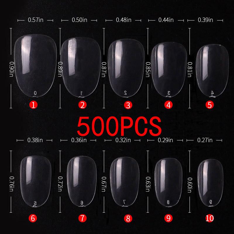 500pcs Instant Soft Gel Nail Tips Sculpted Coffin Stiletto Full Cover Press On Nail Tips Soak Off Salon Custom Nails