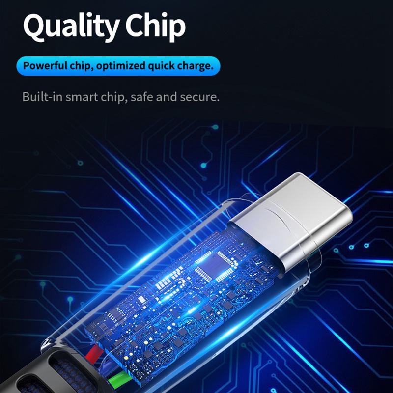 ROCK Кабель USB типа C, 2,4 А, быстрая зарядка через USB, зарядное устройство типа C, кабель для передачи данных, провод из цинкового сплава USB-C