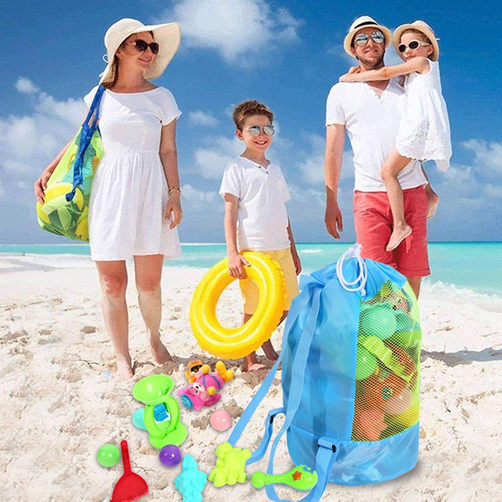 Beach Toys Pouch Girls Sundries Organizer Storage Bag Kids Shell Bags Mesh Swimming Bag Beach Bag