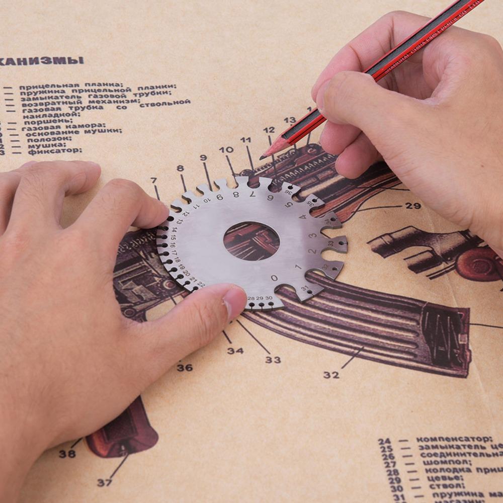 Metric and Imperial Scales Thickness Gauge  for Wire, Sheet Metal, Paper, Leather, Wood
