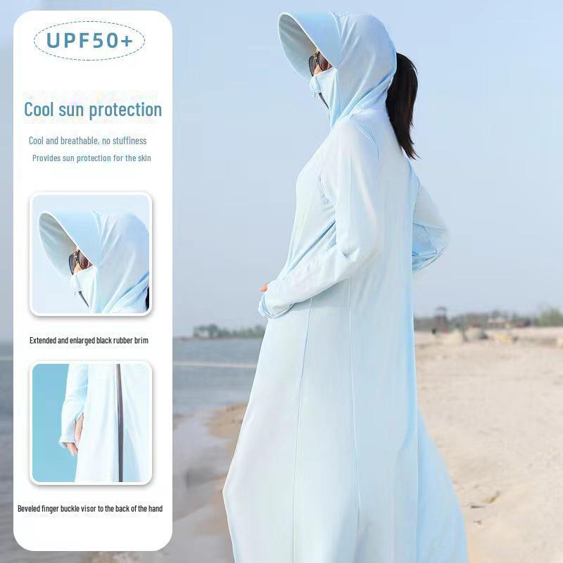 Женская рубашка для велоспорта Ice Silk с защитой от ультрафиолета — легкая, защита от солнца на все тело летом