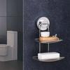 Stainless Steel Soap Dish Vacuum Suction Cup Sponge Holder Space Saving Soap Tray  Shower Room