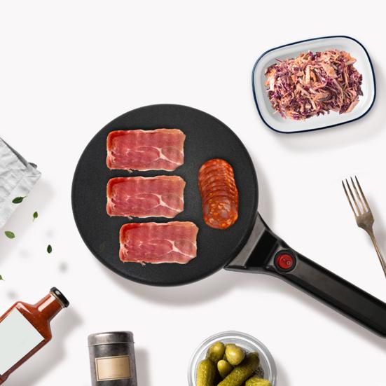 Электрическая ручная блинница с автоматическим термостатом и антипригарным покрытием Ручная блинница мгновенного приготовления