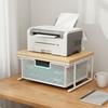 Printer Stand with Drawer Multi-Purpose Desktop Printer Stand Desktop Shelf Sturdy Desk Storage Metal Frame for Study Room