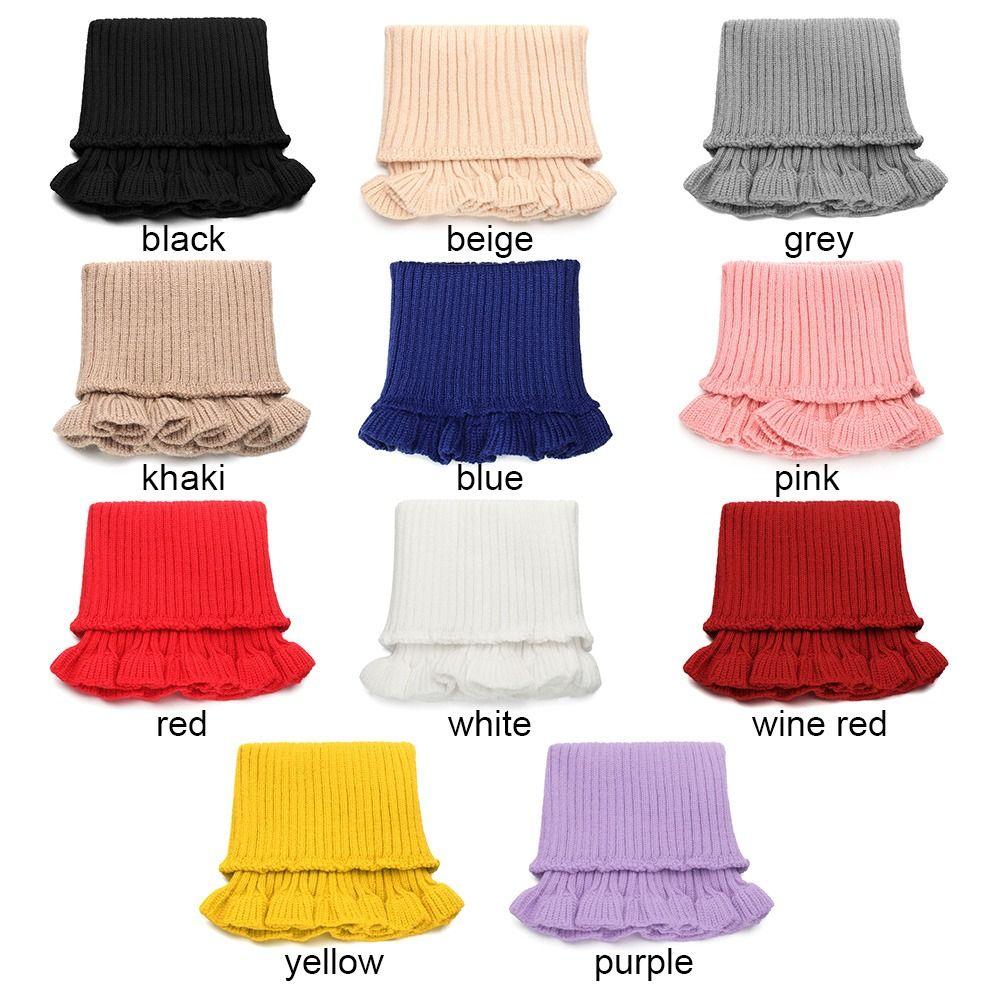Fashion With Wooden Ears Windproof Knitted Fake Collar Scarf Turtleneck Warm
