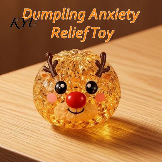 Santa Dumpling Toy 1/2/3/4Pcs Christmas Stress Relief Toy, Snowman Reindeer Gingerbread Lollipop Adults Balls Squeeze Steamed Bun Fidget for