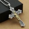 S925 Sterling Silver Korean-Style Virgin Mary Cross Pendant for Men and Women