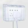 Plastic Socket Waterproof Box Self-Adhesive Electric Plug Cover Protection Socket  Wall