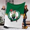 1pc Boston Celtics Theme Blanket - Digital Print, Polyester, Cozy for All Seasons, Perfect for Outdoor, and Travel