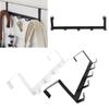 Coat Hat Towel Holder Organizer Over-The-Door Hook Hanging Shelf Storage Rack Hanger