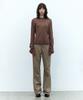INSILENCE WOMEN Washed Bootcut Pants Ash Beige