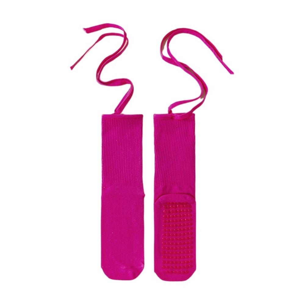 Lace-up Yoga Socks Candy Color Mid-calf Socks New Dance Socks Women