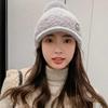Зимняя шапка-бини с помпоном, шерстяная повседневная шапка, SLT-DS11