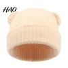 Cute Bear Ear Hat for Newborns Baby Knitted Hat, Winter Warm Stretchy Outdoor Headwear Infants Soft Cozy Skull Cap Newborn Infant Toddler Boys