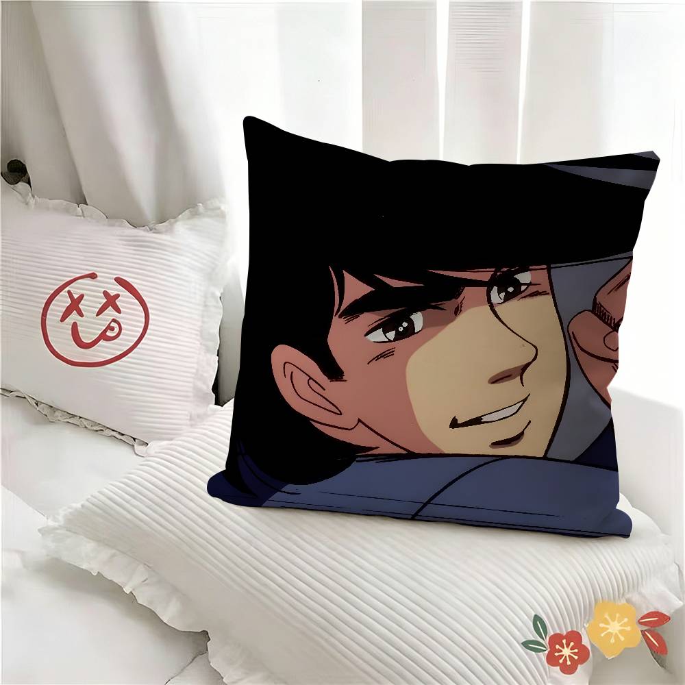 pc Sports Anime AAshita No Joe Pillow Case Fashion Square Pillowcase Bedroom Sofa Room Ins Decoration Leisure