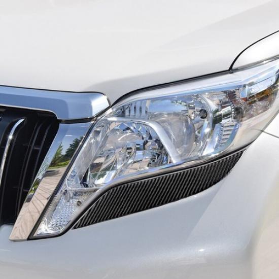 Пара ярких накладок на фары из углеродного волокна для Toyota Land Cruiser 10-18