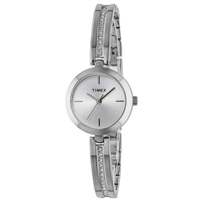 TIMEX Main Street Кварцевые Водостойкие Минеральное Стекло Серебристые Унисекс Часы, Механизм, Водостойкие, Стекло, Циферблат, TW2W96100, [Оригинал]