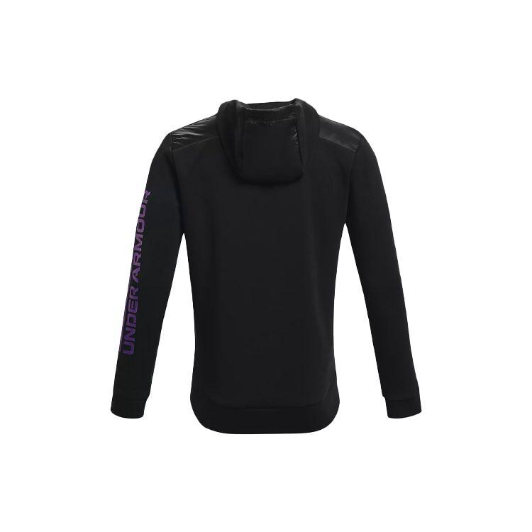 Under Armour Мужские толстовки с капюшоном Apollo Sportstyle Printed Woven Hoodie Black Purple 1360730-002