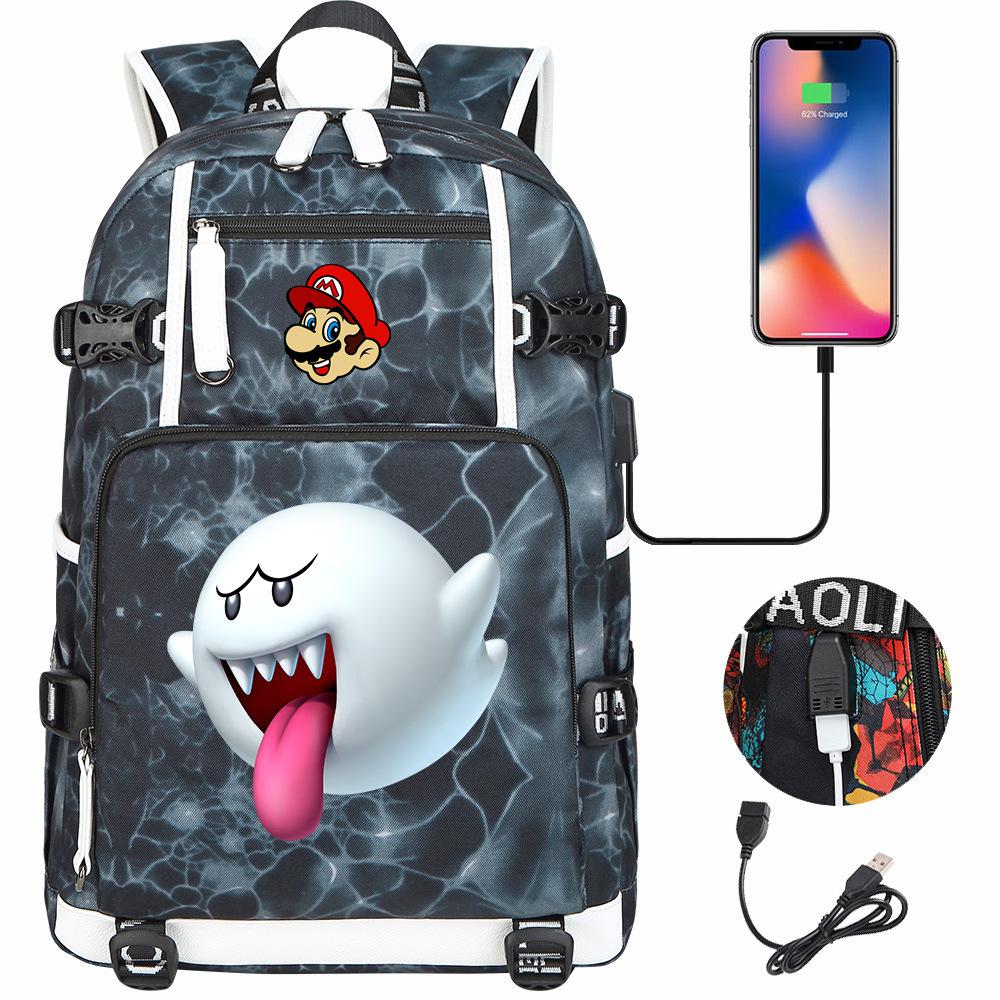 17-inch Popular Print Youth Backpack Large Capacity for Students Unisex Travel Casual School Bag