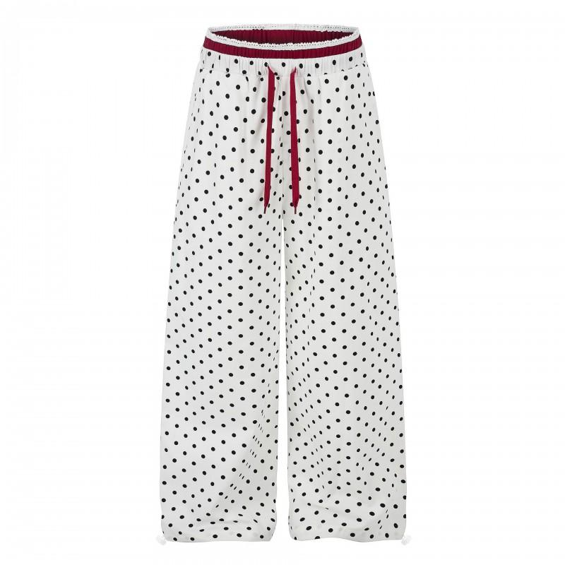 Womens Baggy Sweatpants Polka Dot Colorblock Streetwear Trousers Jazz Dance Casual Pants