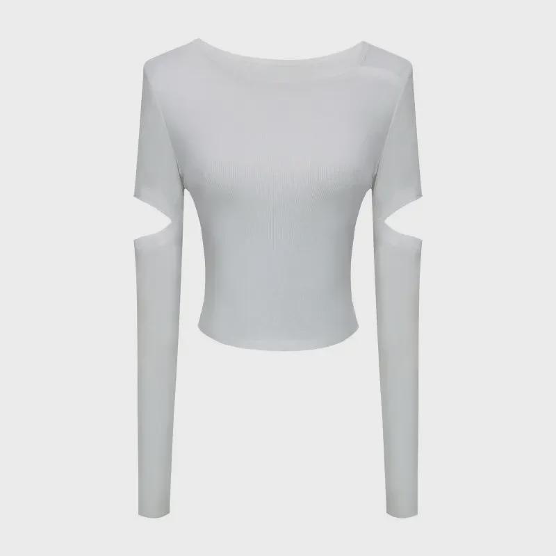 Новая весна и осень облегающая сексуальная эластичная короткая футболка для женщин