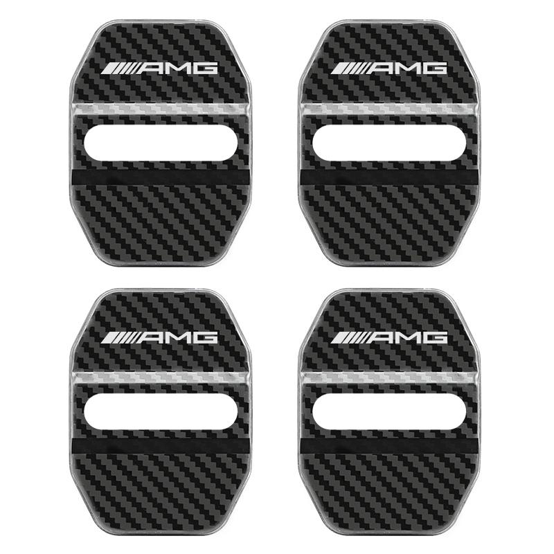 AXX2   4pcs For Mercedes Benz MB AMG E300 W203 W204 W108 W126 W168 W169 W176 W177 W205 W212 W213 Car Buckle Door Lock Cover styling
