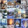 5D Diamond Painting Landscape Winter Diy Diamond Embroidery Snow Full Round Rhinestone Mosaic Cross Stitch Home Decor