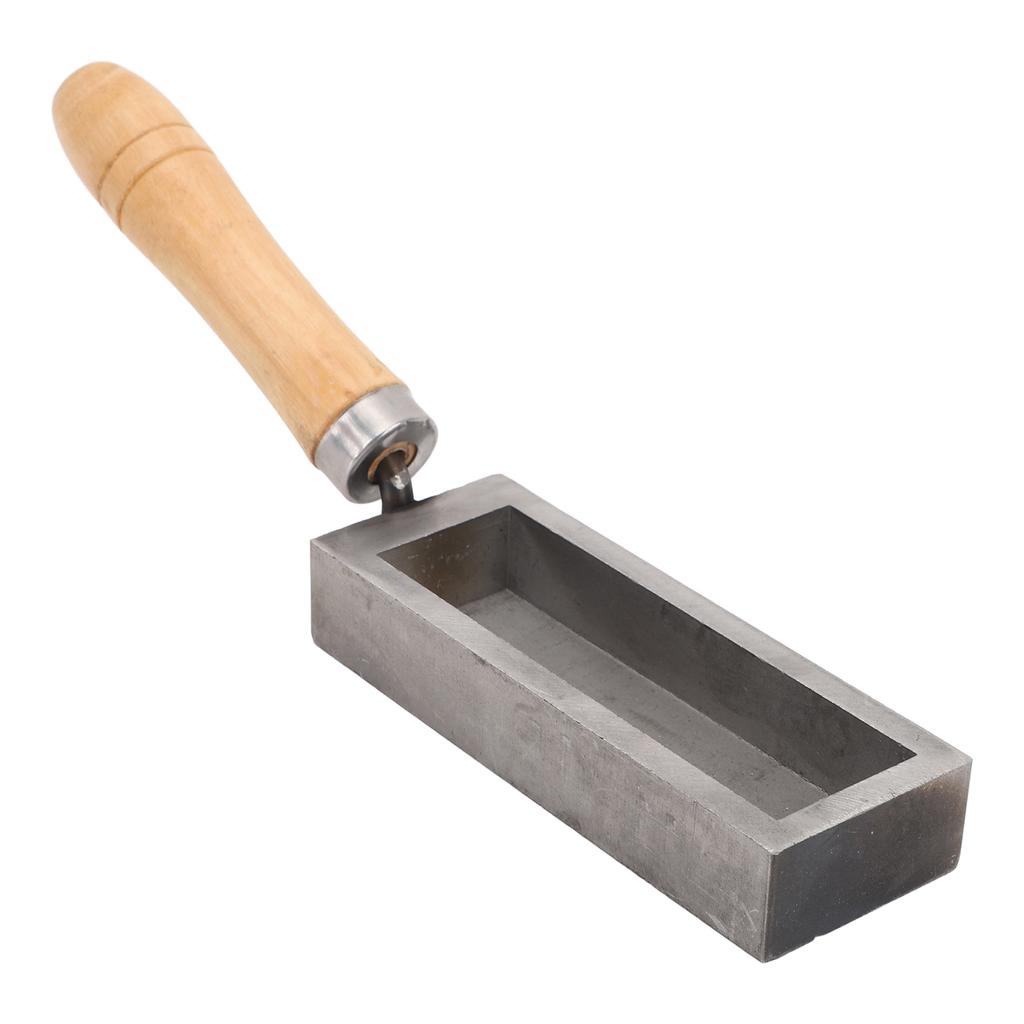 Gold Bar Casting Mold 4 Inch Portable Oil Groove Gold Bar Cast Iron Ingot Mold for DIY